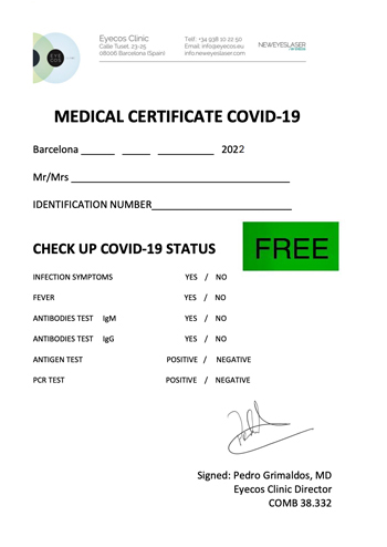documentation Medical Certificate